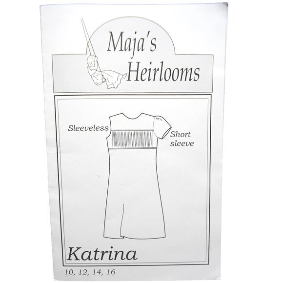 Maja's Heirlooms "Katrina" Sewing Instructions Sheets Sizes10, 12, 14, & 16 - Picture 1 of 2